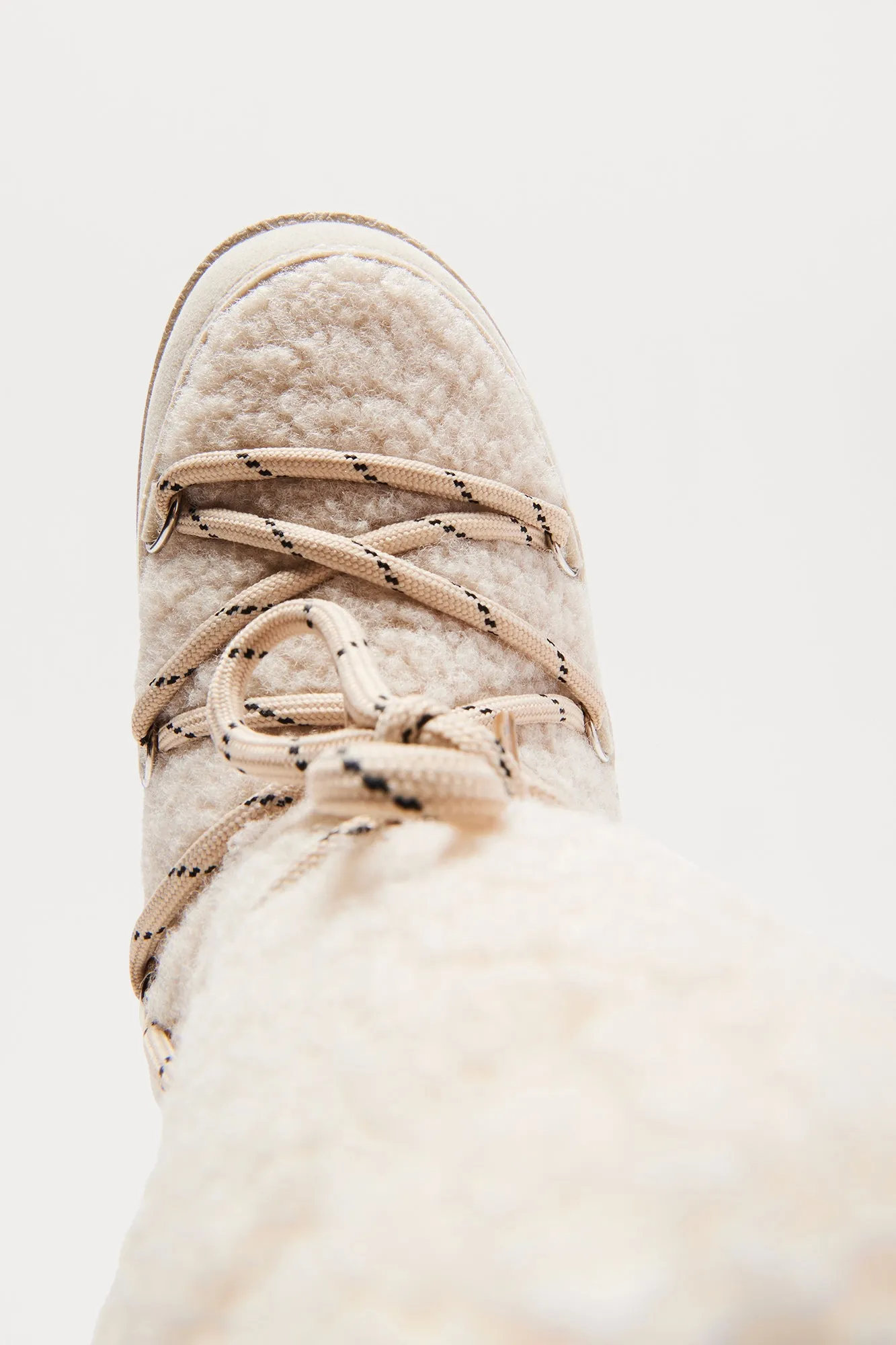 Alaska Platform Snow Booties - Beige