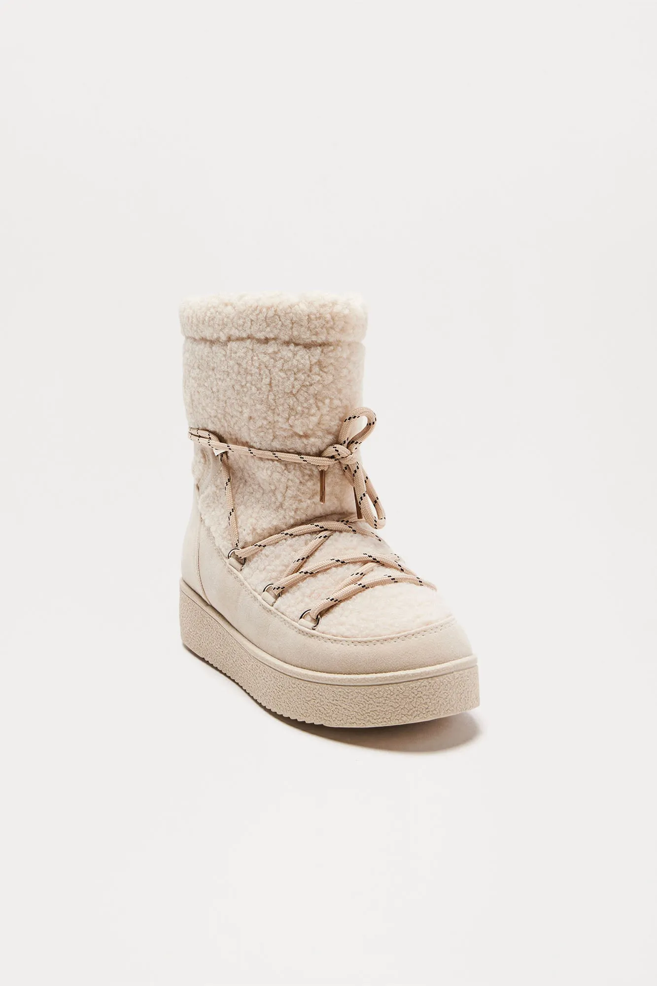 Alaska Platform Snow Booties - Beige