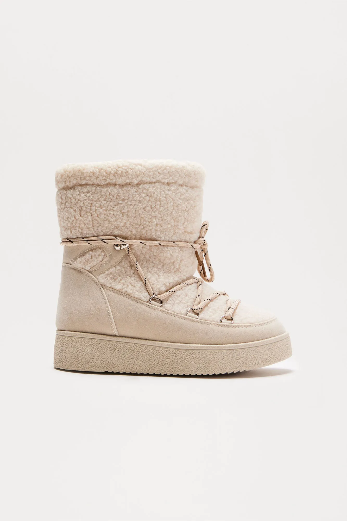 Alaska Platform Snow Booties - Beige