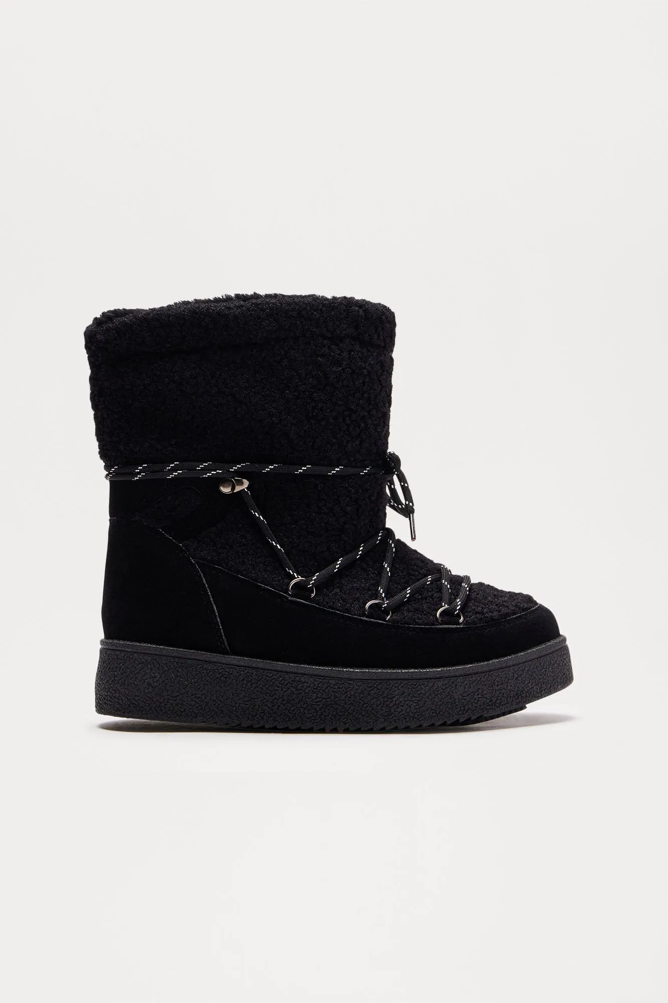 Alaska Platform Snow Booties - Black
