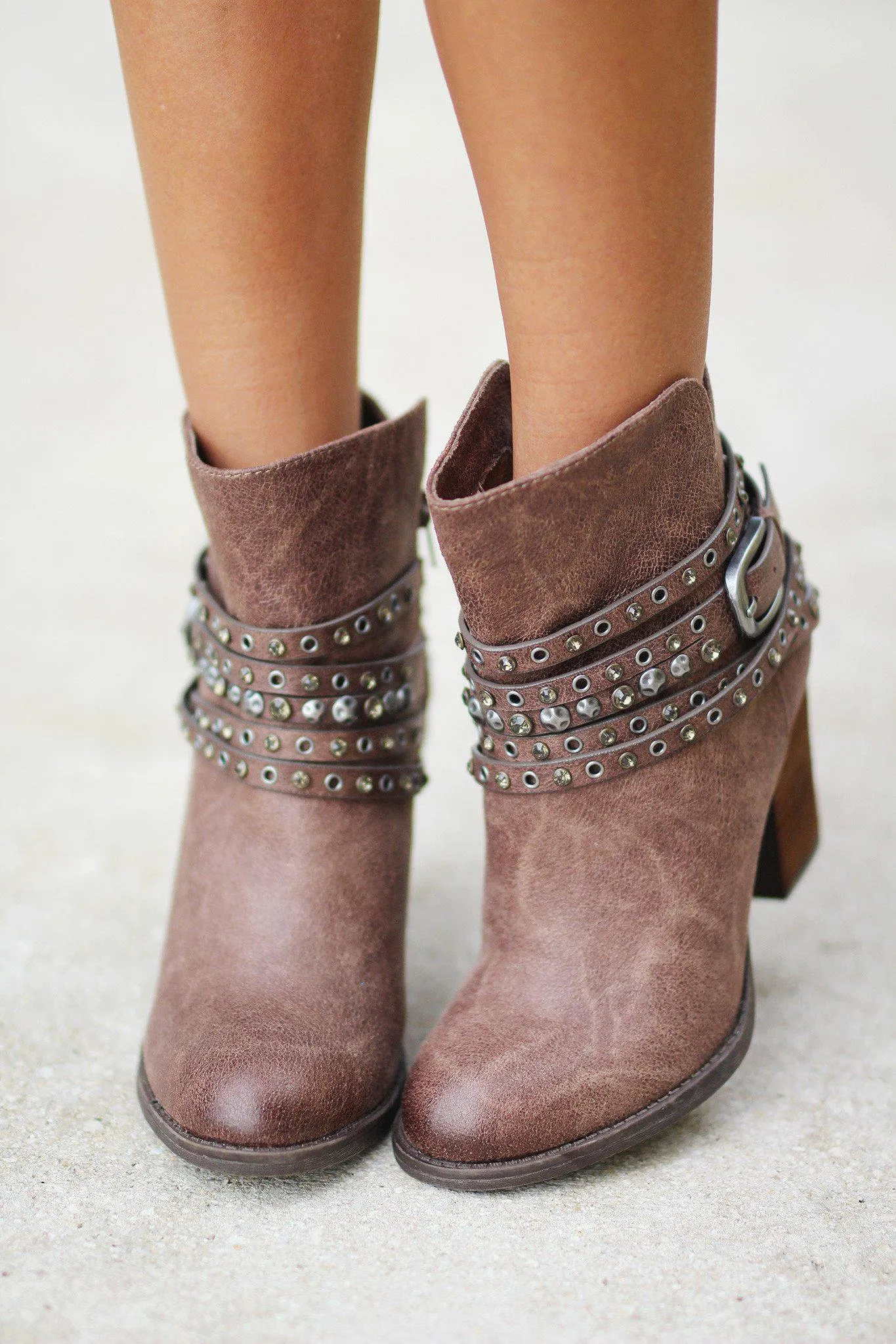 Alpha Taupe Booties
