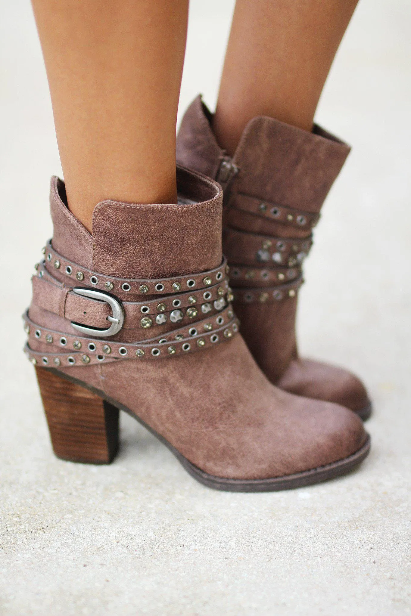 Alpha Taupe Booties