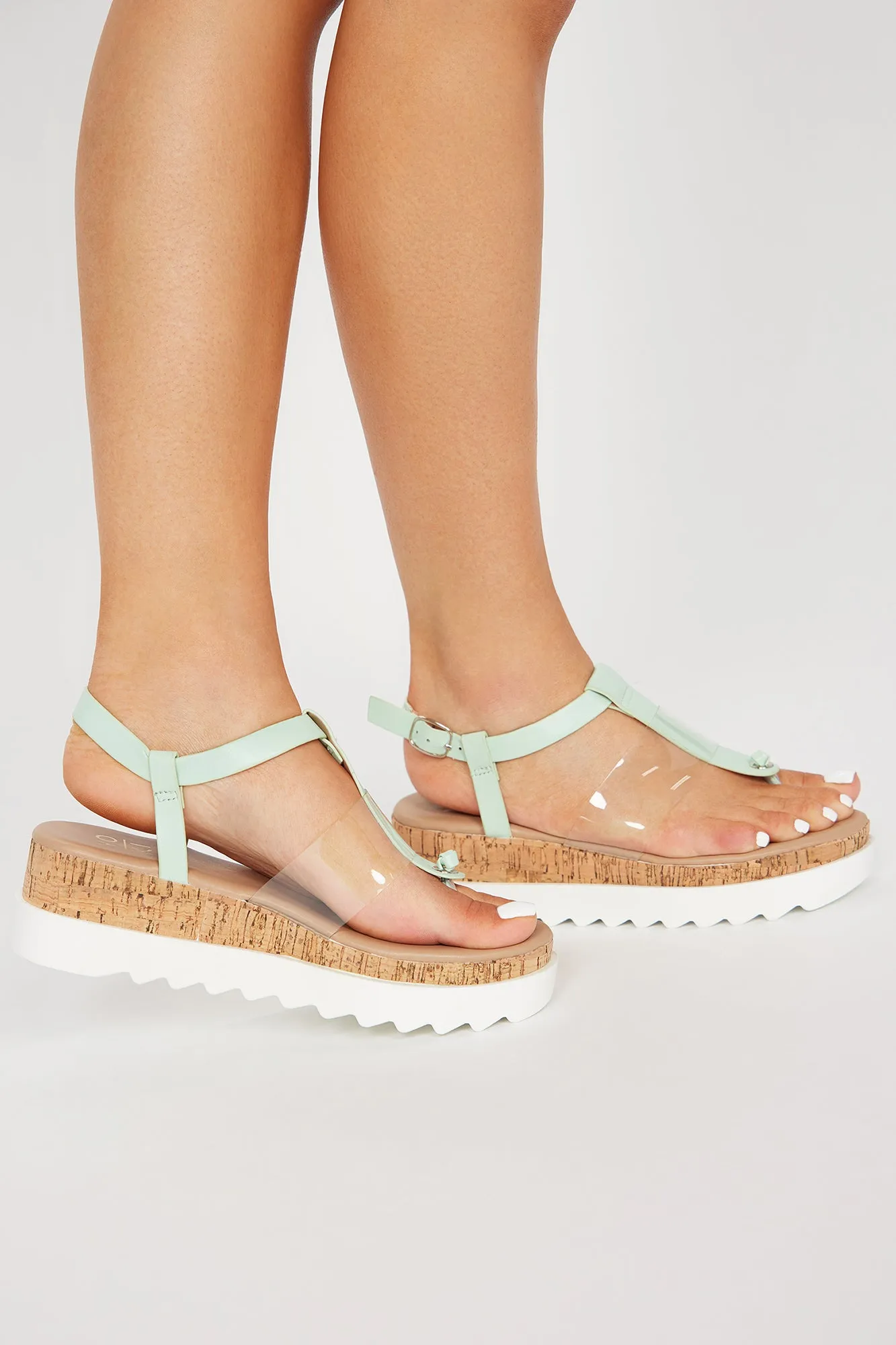 Aurie Flatform Sandals - Mint