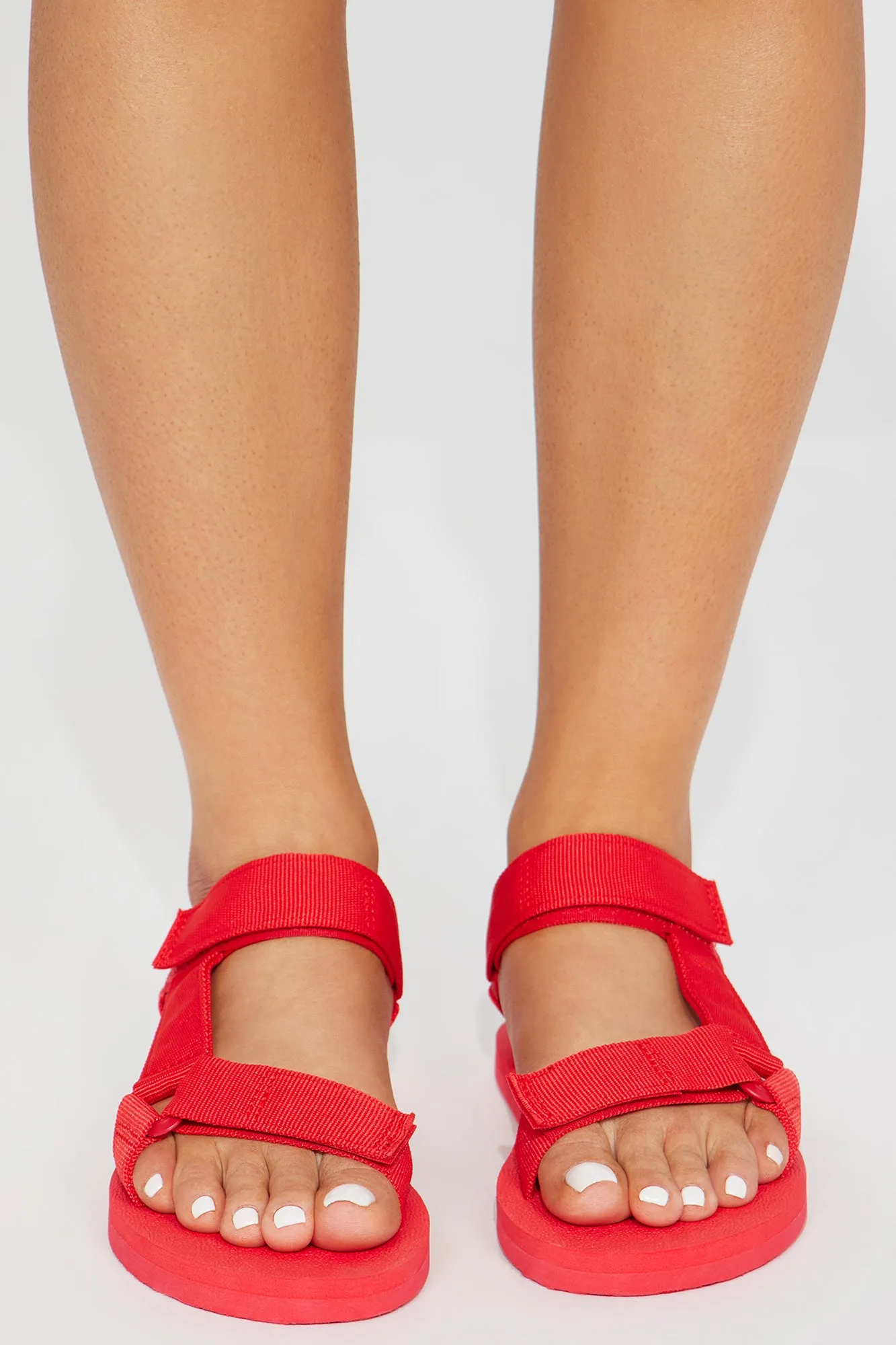Beach Party Flat Sandals - Red