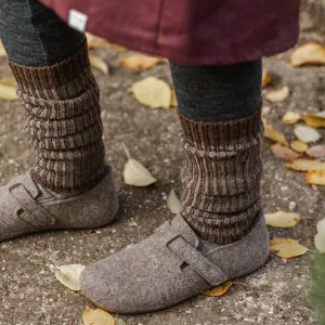Brioche Rib Knit Legwarmers in 100% Baby Alpaca (Kids-Adults)