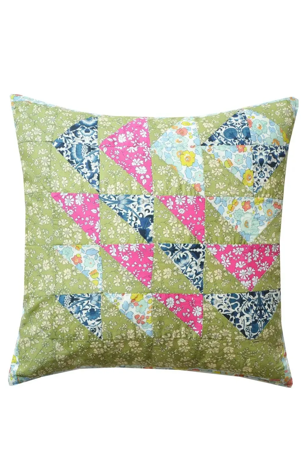 CAPEL PISTACHIO, LODDEN & BETSY SAGE Liberty Patchwork Cushion