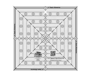 Creative Grids 8-1/2" Square It Up & Fussy Cut Quilt Ruler