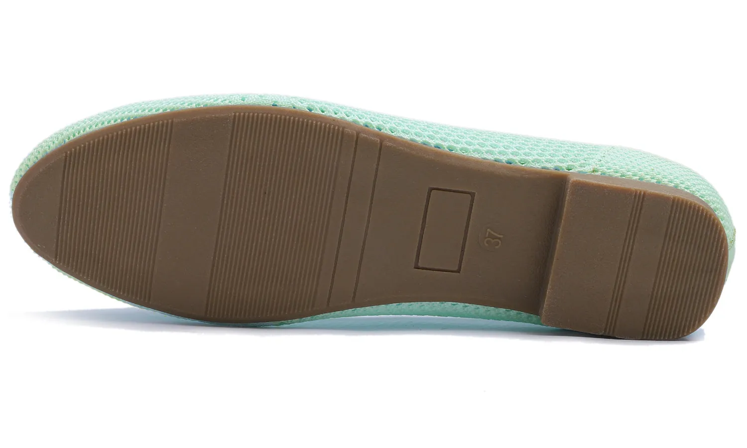 Feversole Women's Woven Fashion Breathable Knit Flat Shoes Mint Green Loafer