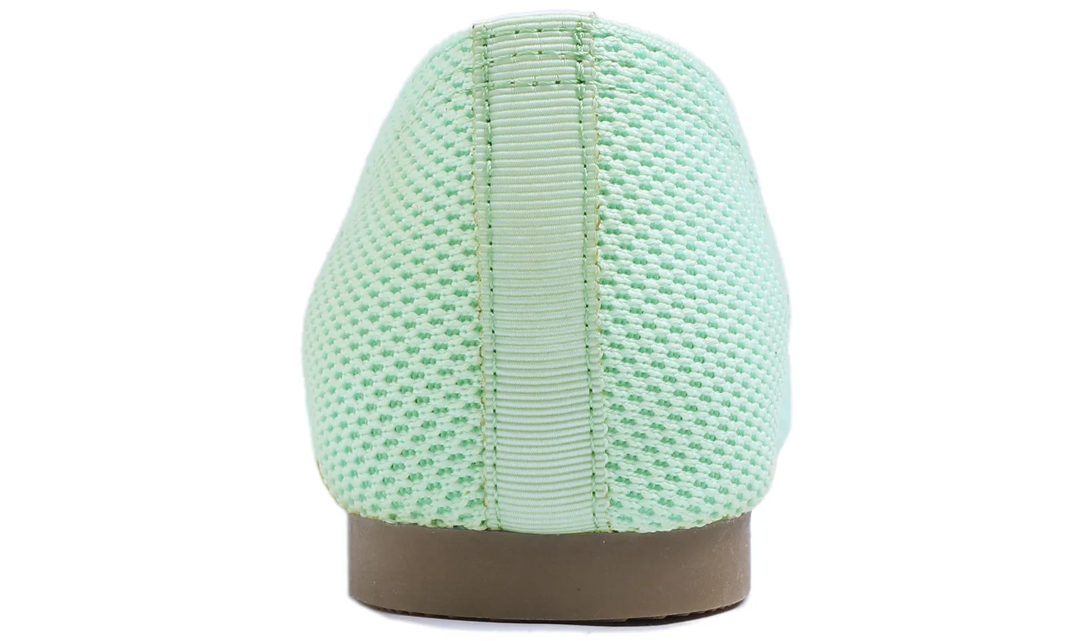 Feversole Women's Woven Fashion Breathable Knit Flat Shoes Mint Green Loafer