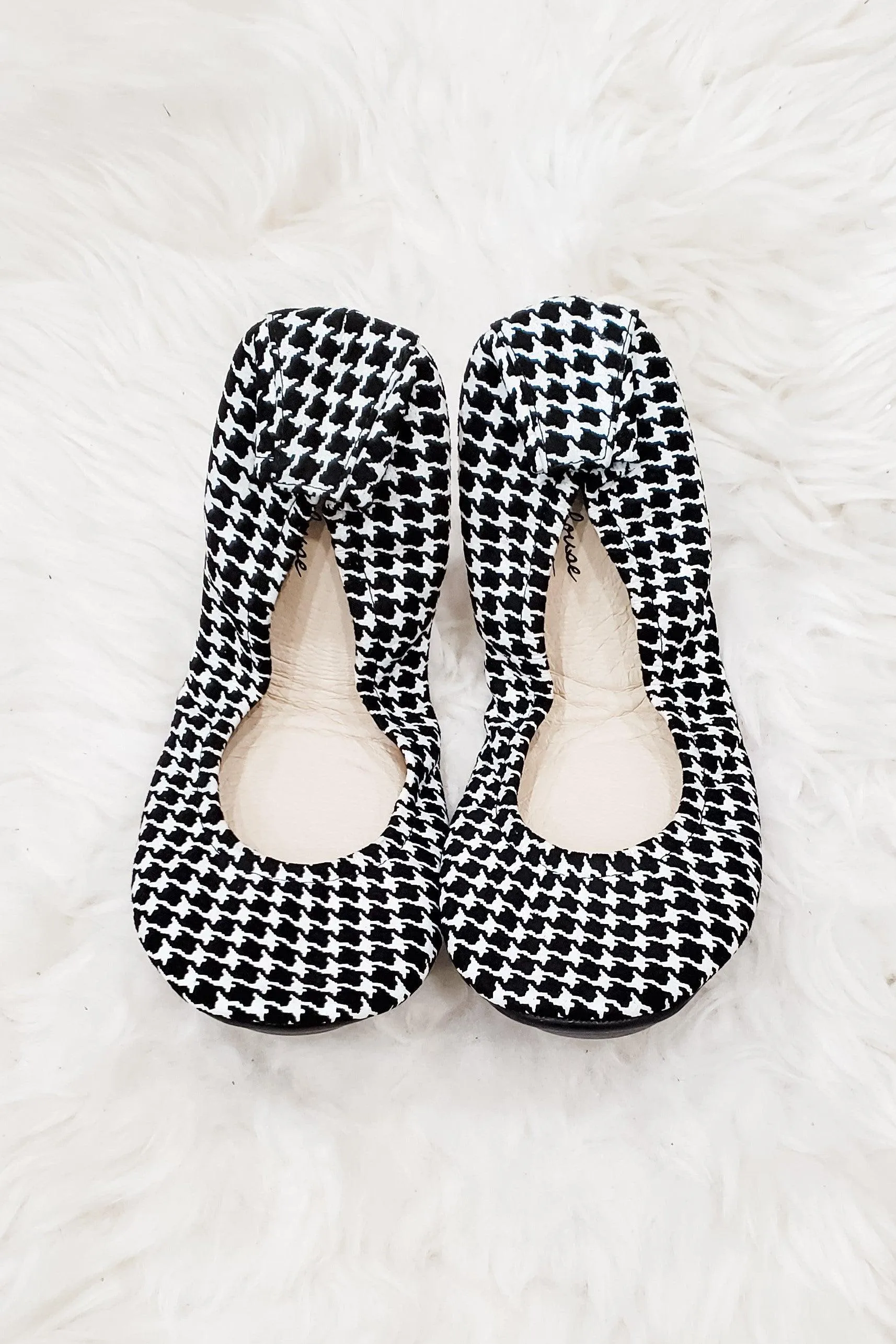 FINAL SALE - Size 5 Houndstooth Suede Storehouse Flats