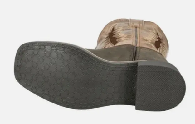 Kid's Smoky Mountain Desperado Brown Square Toe Boot