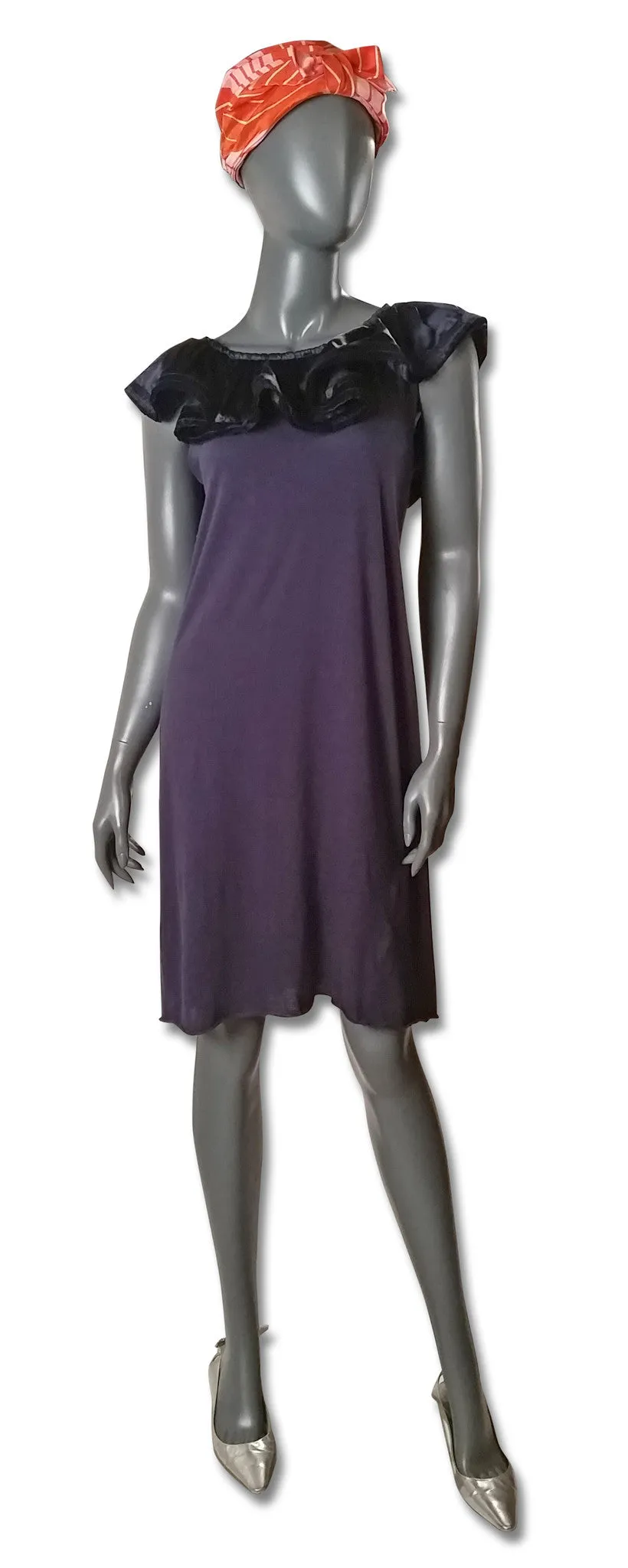 Lanvin Cotton Shift, Ruffled Collar