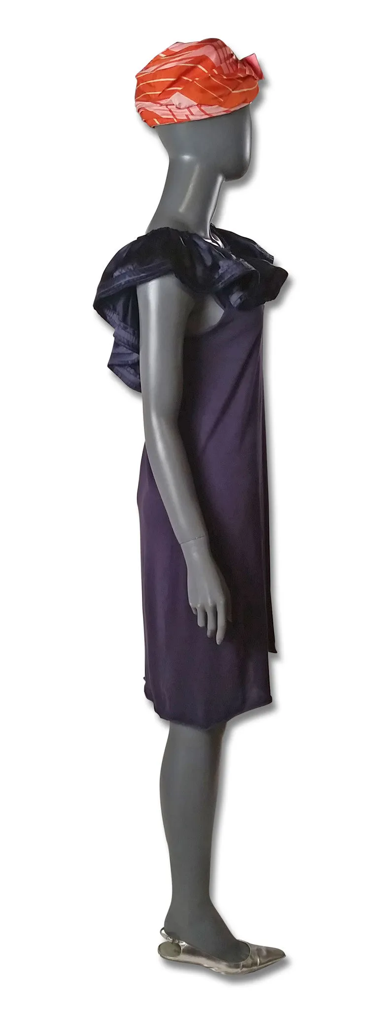 Lanvin Cotton Shift, Ruffled Collar