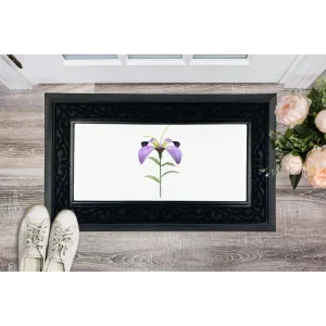 PurpleFlower2 Sublimation Heavy Duty Door Mat