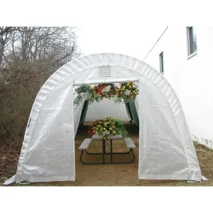 Rhino Shelters Greenhouse (Round Style) 12’W x 20’L x 8’H - GH122008R