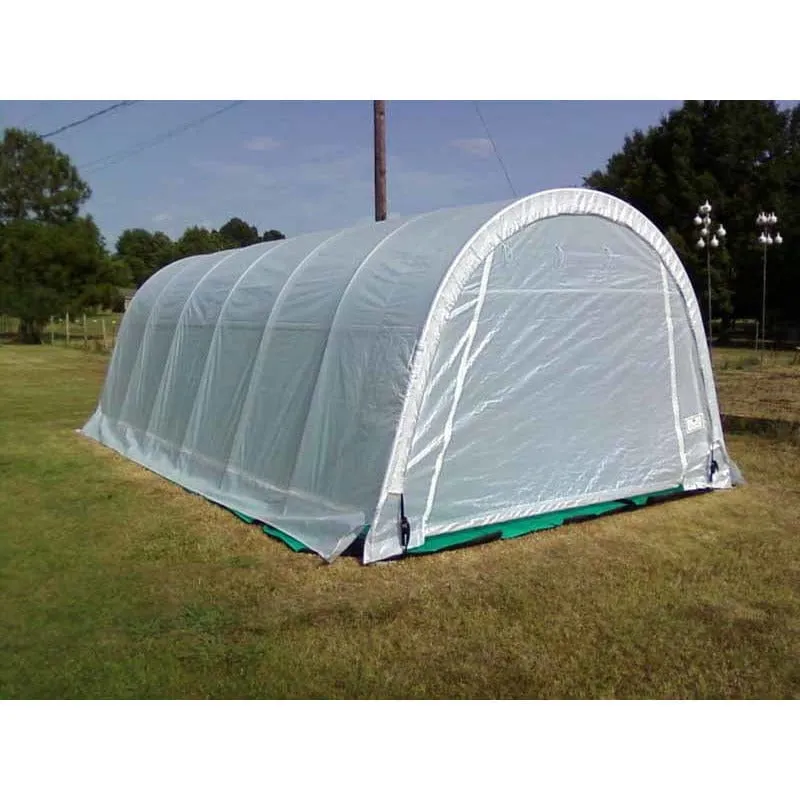 Rhino Shelters Greenhouse (Round Style) 12’W x 20’L x 8’H - GH122008R