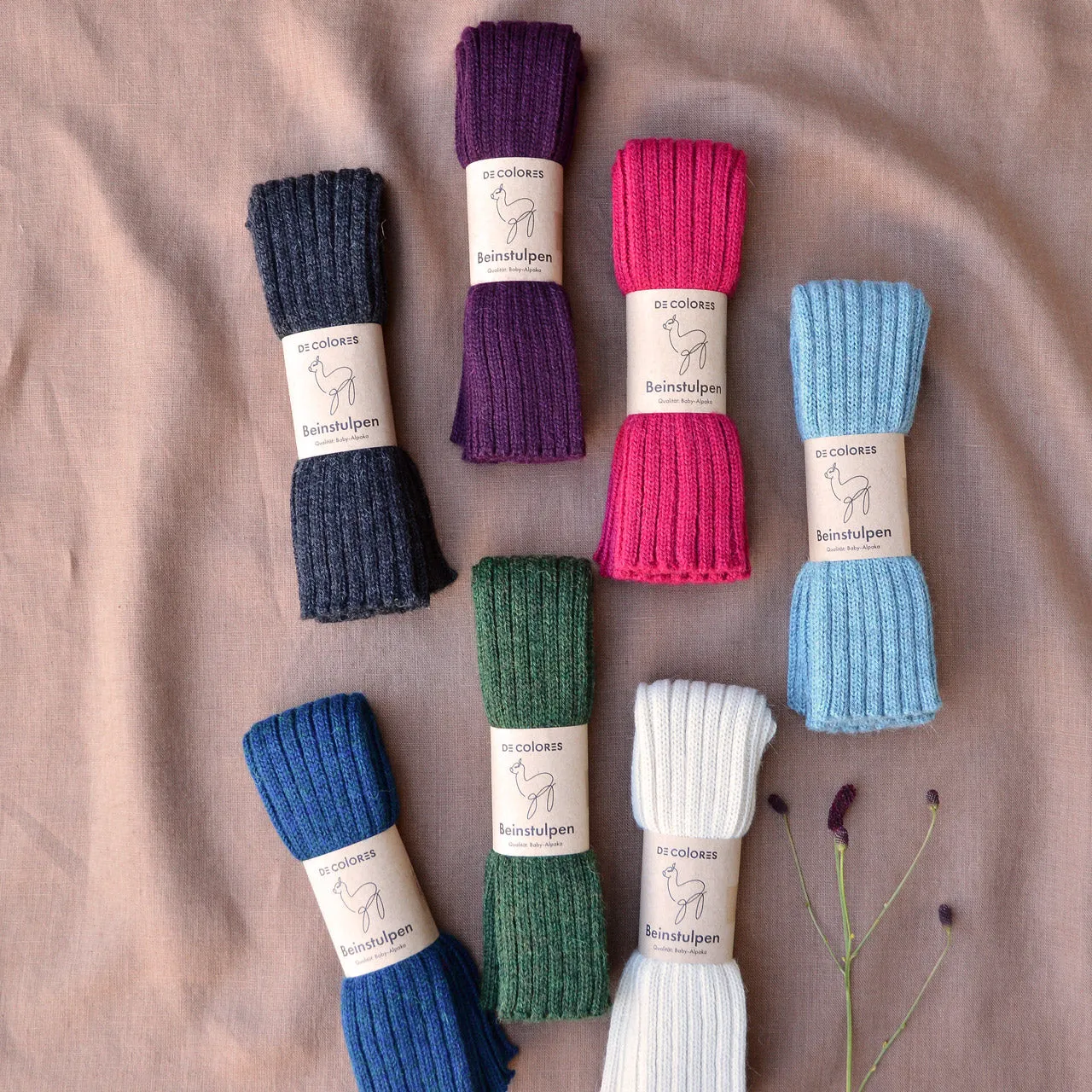 Ribbed Legwarmers in 100% Baby Alpaca (Kids-Adults)