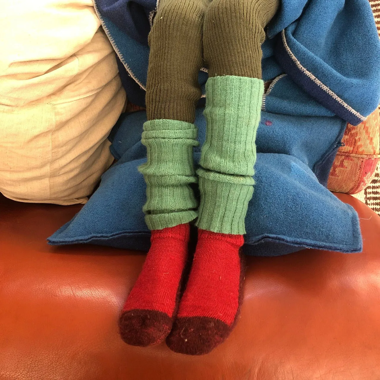 Ribbed Legwarmers in 100% Baby Alpaca (Kids-Adults)