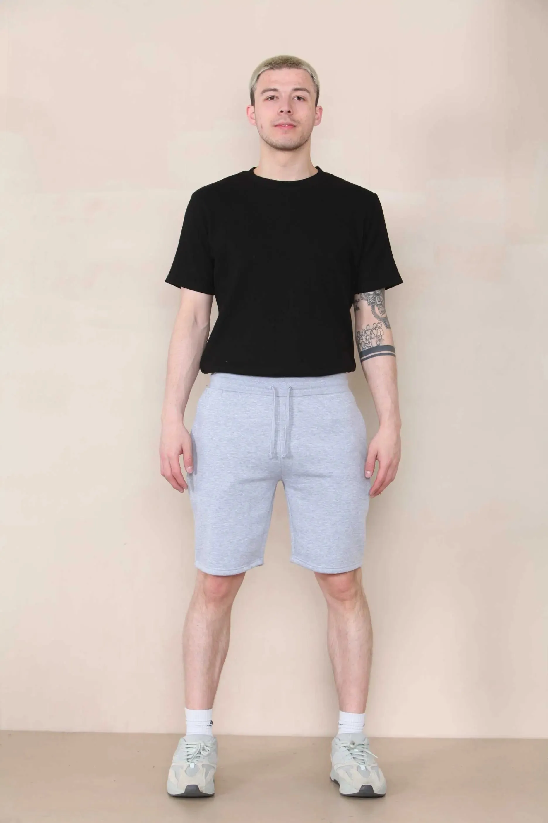 Slim Mid Length Jersey Short - Grey Marl