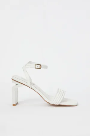 Women White Strappy Sandal
